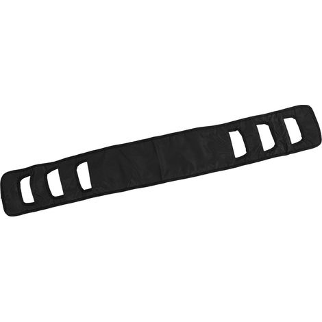 Sangle de transfert pour lit senior, sangle de levage et de retournement élargie et respirante pour personnes âgées, avec poignée rembourrée, couleur noire.