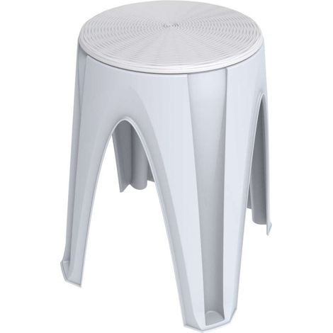 Bama Sgabello con Seduta Rotante 360° Bianco - 35x45,5 cm