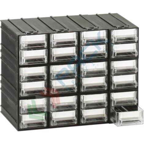 Cassettiera modulare "T/A" con 24 cassetti - Trasparente - Mobil Plastic (1/2)