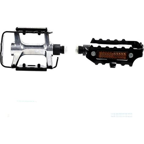 Pedali a piattaforma XLC MTB PD-M03, 9/16" neri e argento (1/5)