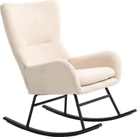Méridienne fauteuil avec piètement assise 10 cm épaisseur pieds incurvés acier beige noir