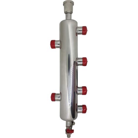 Séparateur hydraulique multifonction 1 pouce pour collecteur plancher chauffant radiateur chauffage tube multicouche plomberie (1/5)