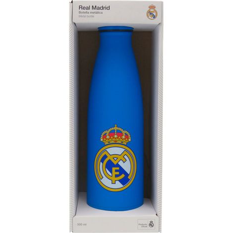 CYPBRANDS Real Madrid, Botella, Botella de Agua, Bidón, Cantimplora, Color Azul, Producto Oficial