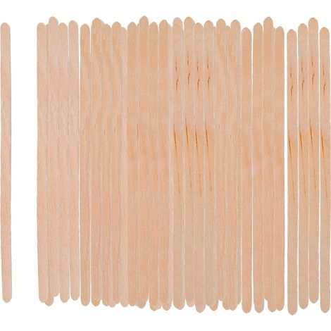 100 - Touillette en Bois - Agitateur à Boisson - Naturel et Écologique - Pour Café Thé et Cocktail - Maison et Extérieur - Couleur Nature - 14x0,6cm (1/4)