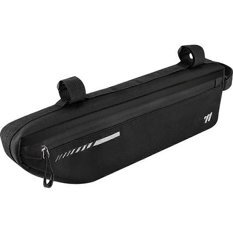 Sacoche de vélo WEST BIKING 2,6 L grande capacité, fixation sur le tube supérieur avant, étanche et résistante à l'usure, noire (1/5)