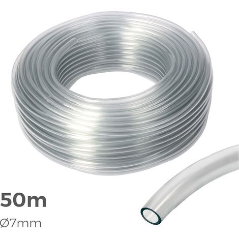 Tuyau en verre transparent intérieur ø 7mm extérieur ø 10mm rouleau de 50m