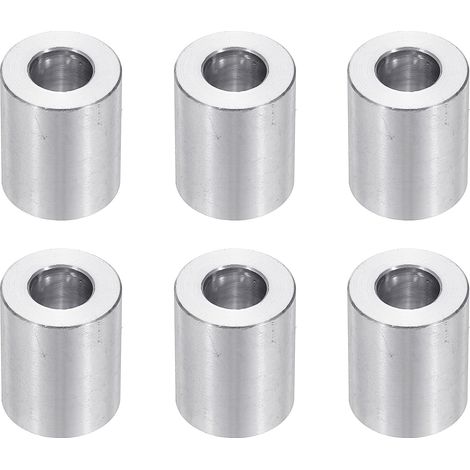 Rondelles en Aluminium M8, 6pcs Entretoise Métallique à Vis Ronde, Rondelle Plate pour Vis Tige Écrous Boulons, Bague d'Écartement en Métal 8.2mm ID x 16mm OD x 20mm Hauteur (1/5)