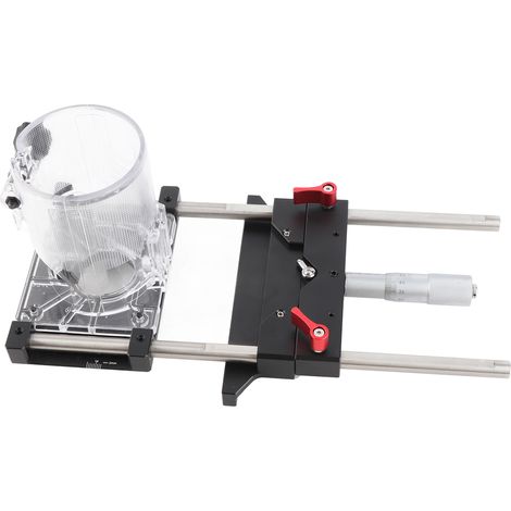 Professional Aluminum Alloy Edges Trimming Guide Trimmer Versatile Fine Tuning Rest Slotting Woodworking Tool with High Accuracy Engraving Scale Suitable for 65mm Trimmer (1/3)
