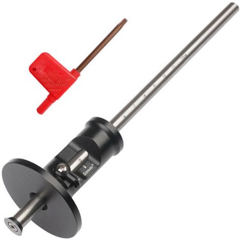 Jauge de marquage de roue, règle de marquage pour le travail du bois, outil de mesure à la main (taille : 0-12 cm)noir, une pièce, (1/5)