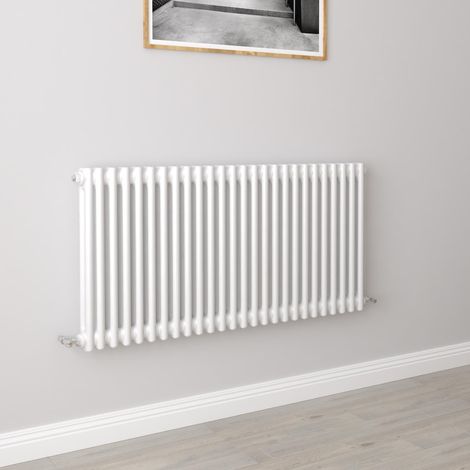 AICA Traditional Radiator Central Heating Cast Iron Style 2 Column Horizontal 600x1190mm White (1/5)