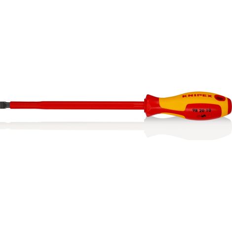 KNIPEX 98 20 10 Giraviti per elettricisti per viti con intaglio impugnatura isolante, in materiale bicomponente, collaudato VDE brunita 320 mm