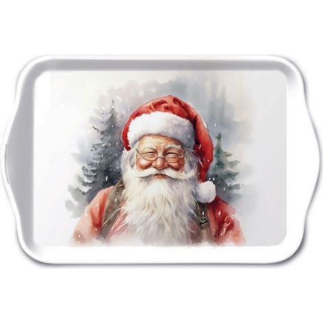 Mini Plateau en mélamine  Père Noël (1/2)