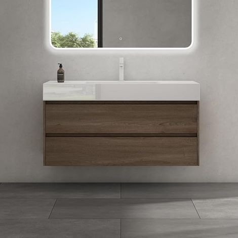 Hanging Bathroom Cabinet 120 cm Set of 2 Pieces (1/5)