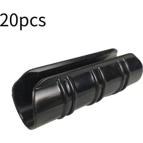 Lot de 20 colliers de serrage pour serres de 19 mm de diamètre, colliers de serrage pour tuyaux, colliers pour films de serre, pour fixer les bâches aux serres de jardin, films, plantes (noir) (1/5)