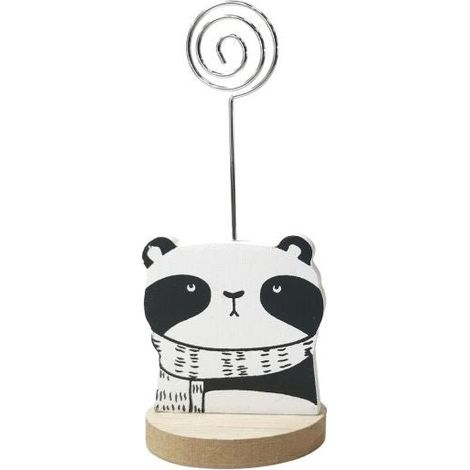 Porte Photo en bois Panda 8.5x6x15cm - Tête de Panda - SILUMEN (1/4)