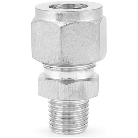 Stainless Steel SS304 Pipe Fitting 1/4NPT Male Thread Connector for Water Oil Gas (1/4-12)
