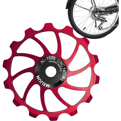Galet de dérailleur arrière en céramique 14T 15T 16T résistant à l'usure Kit de dérailleur arrière résistant à l'usure pour VTT Pièces de rechange pour dérailleur arrière de vélo