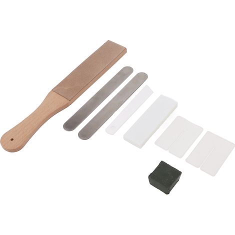 Lederabziehset, komplettes Werkzeugset mit doppelseitigem Lederabziehriemen für DIY-Lederarbeiten, Abziehset 1 (1/5)