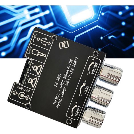 Bluetooth 5.0 Stereo 2.0 Zweikanalverstärker, 120-Watt-Audio-Leistungsmodul, DIY-HiFi-Kit mit Kühlkörper (1/5)