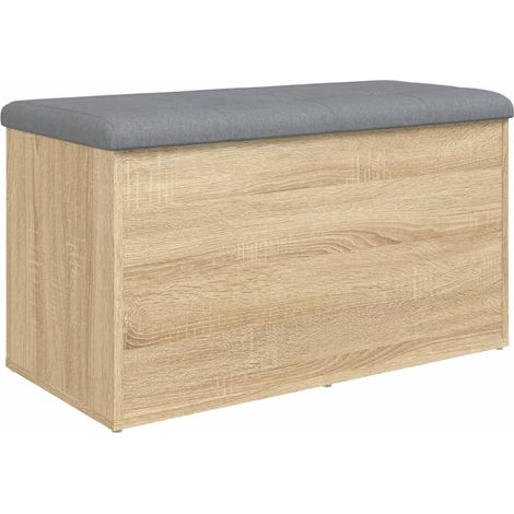 Panca portaoggetti color rovere Sonoma 82 x 42 x 45 cm multistrato marrone DEC024757