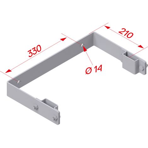 Hymer Wandhalter U-Form Stahl verzinkt Länge 330mm