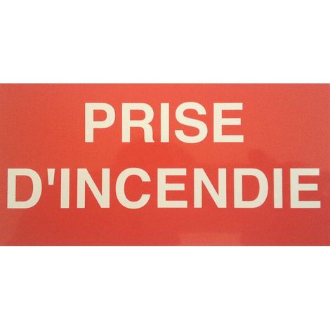 Panneau rectangle de prévention incendie, dimensions 150 x 60 mm, désignation ''Colonne sèche''