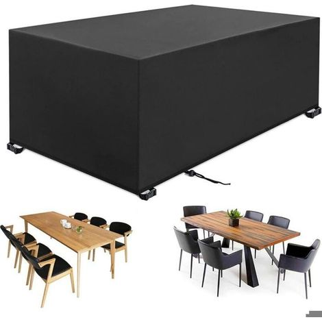 - Couverture de Protection Meubles Bâche Salon de Jardin Imperméable Anti-UV, 420D Oxford Bache Table Exterieur,120x60x90cm (1/5)