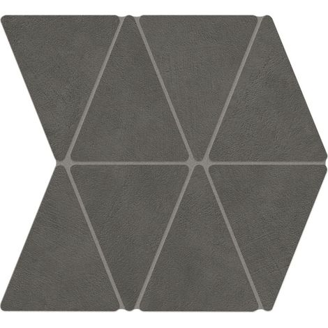 Mosaïque effet Béton Gris Fumé Triangle 36,7x33,8x0,9 cm Mat Benzaro - Mur intérieur (vendu par carton de 0,496 m²) - RO'MA CARRELAGE