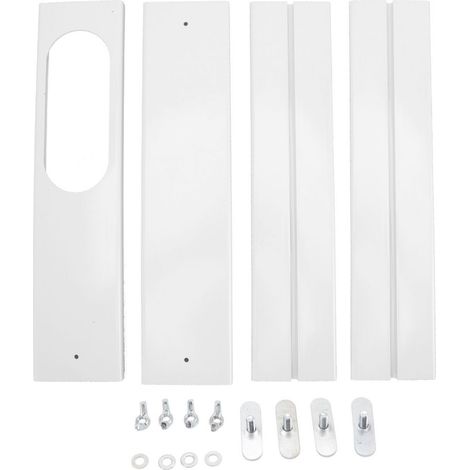 4pcs Kit fenêtre climatiseur, Panneau étanche ajustable 16.9-55in, Accessoire coulissant pour maison bureau (1/5)