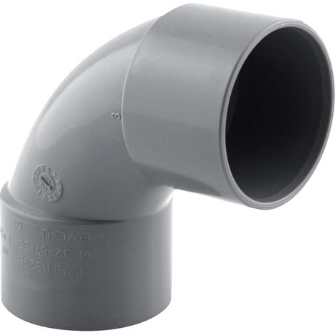 Coude PVC à 87°, FF Ø 32 -NF- (1/2)