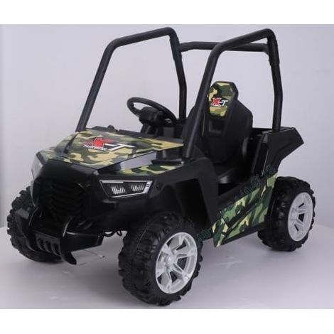 Goplus – Voiture électrique enfants 24V – UTV 4x4 avec télécommande – 3 vitesses 2,5/3,2/4,5 km/h – Démarrage lent, musique, lumières LED – Charge 30kg, 3-8 ans (vert)