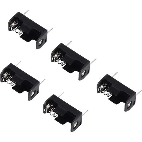 Boîtier de rangement pour 5 piles 1/2 AA 14250, clip et support, 3,6 V, avec fils de soudure pour circuit imprimé. (1/5)
