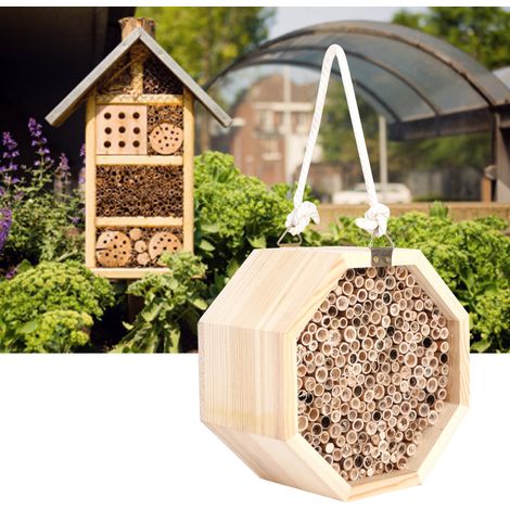 Hôtel à insectes en bois pour abeilles et coccinelles, nichoir décoratif pour jardin extérieur (1/5)