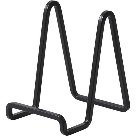 4 présentoirs/porte-assiettes de table, supports décoratifs en métal noir, cadres photo de bureau, présentoirs en fer forgé, 11,4 cm (1/5)