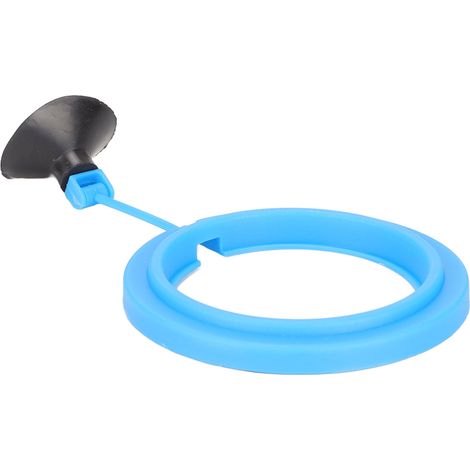 Anneau distributeur de nourriture flottant en plastique pour aquarium, avec ventouse puissante, pour distribuer des aliments en flocons (bleu). (1/5)