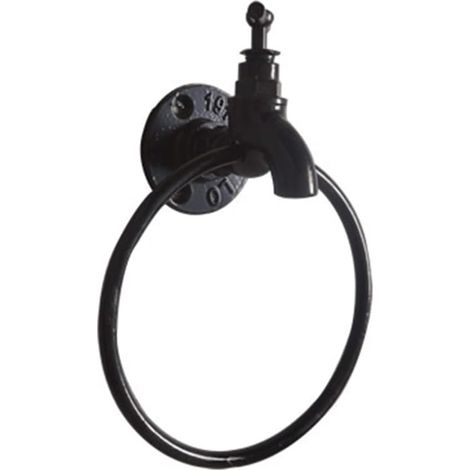 Robinet d'eau pour robinet industriel mural rond pour salle de bain et cuisine, support mural pour salle de bain et cuisine, support mural noir décoratif (1/4)