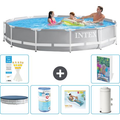Prism Frame Pool Rund - 366x76 cm - 7-teilig S113