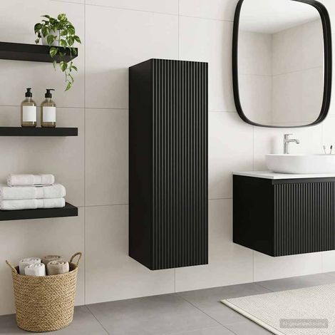 Mueble de baño montado en la pared Negro 33 x 34,5 x 100 cm