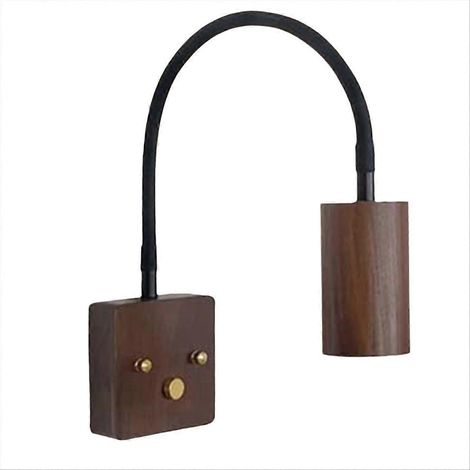 Lampe murale rétro avec bras pivotant à 360°, style japonais, pour la lecture dans une chambre à coucher. (1/5)