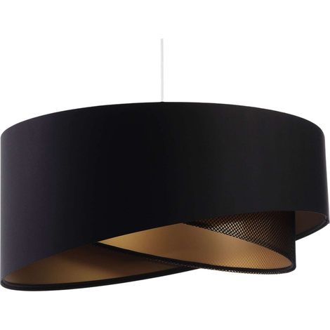 Suspension galaxy asymetric - Noir intérieur noir et doré (1/5)