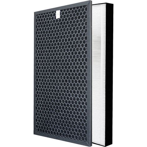 Filtre HEPA + Carbone Activé Filtres Compatibles KC D50, E50, F50, G50, H50, J50, L50, N50 et Series 500Y 40 x 22 x 4cm Noir 2 Pièces (1/5)
