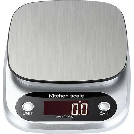 Balance de cuisine numérique précise (1 g à 10 kg), plateau en acier inoxydable pour la cuisson et la pâtisserie, accessoire idéal pour la maison, le barbecue et la confiserie.