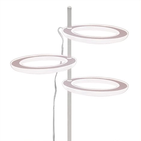 LED-Pflanzenlampe mit Vollspektrum, drei Leuchten, weiß, für den Innenbereich, ideal für Blumen, Sukkulenten und andere Pflanzen. (1/5)