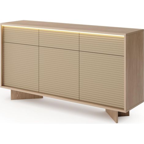 Cassettiera, bolivar naturale, 153,9 x 84,4 x 40 cm (1/5)