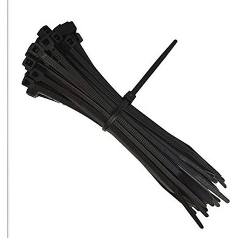Collier de Serrage 200 mm x 2,5 mm, Attache Câble, Serre Câbles Nylon, Colliers Serre-Cable 200mm, le noir, Lot de 200 Pièces (1/4)