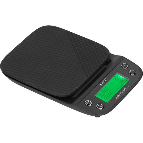 Küchenwaage für Kaffee und Backwaren, maximale Belastbarkeit 3 kg, LED-Anzeige, elektronischer Timer (1/5)