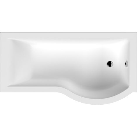 P Shaped Shower Bath RH 1600x900x740x565
