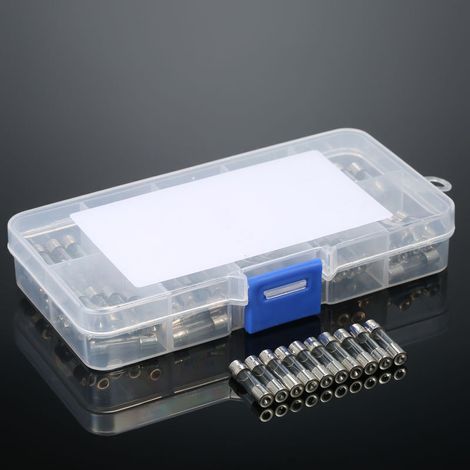 Box of 100 glass fuses 5 × 20 mm – high reliability, CE compliant for domestic and electronic use