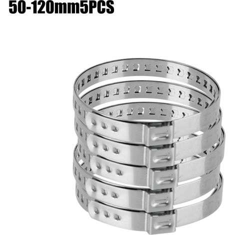 Schrumpfschlauch für Antriebswellen-CV-Gelenkhülse, Kugelgelenkschelle, 5-teilig, verstellbar, Edelstahl, 20–50 mm, 50–120 mm (1/5)