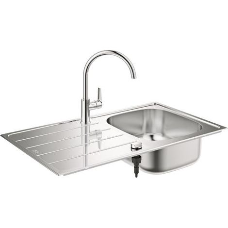 Pack fregadero inox + monomando cromado - 31562SD1 - grohe - (1/6)
